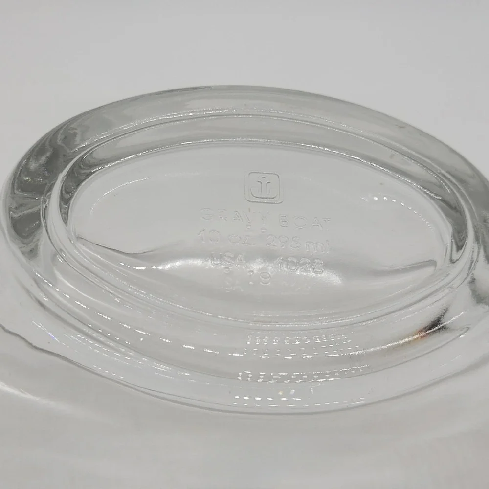 Anchor Hocking Clear Glass Gravy Boat 10oz Sauce Server USA 1028